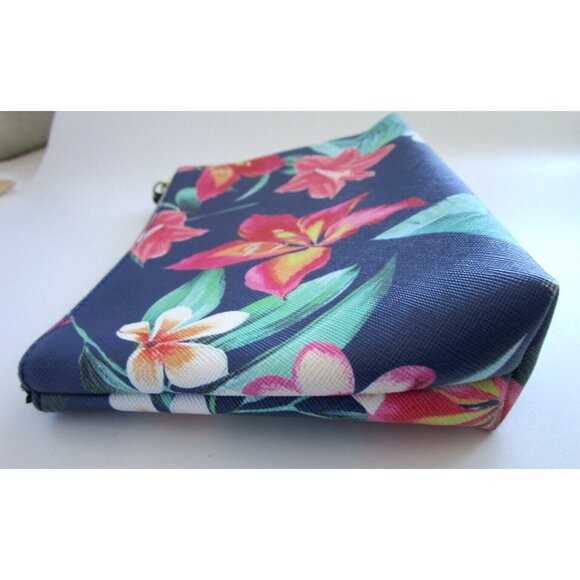 Victoria's Secret Navy & Floral Makeup Pouch/Case/Clutch - New without Tags - Picture 7 of 12